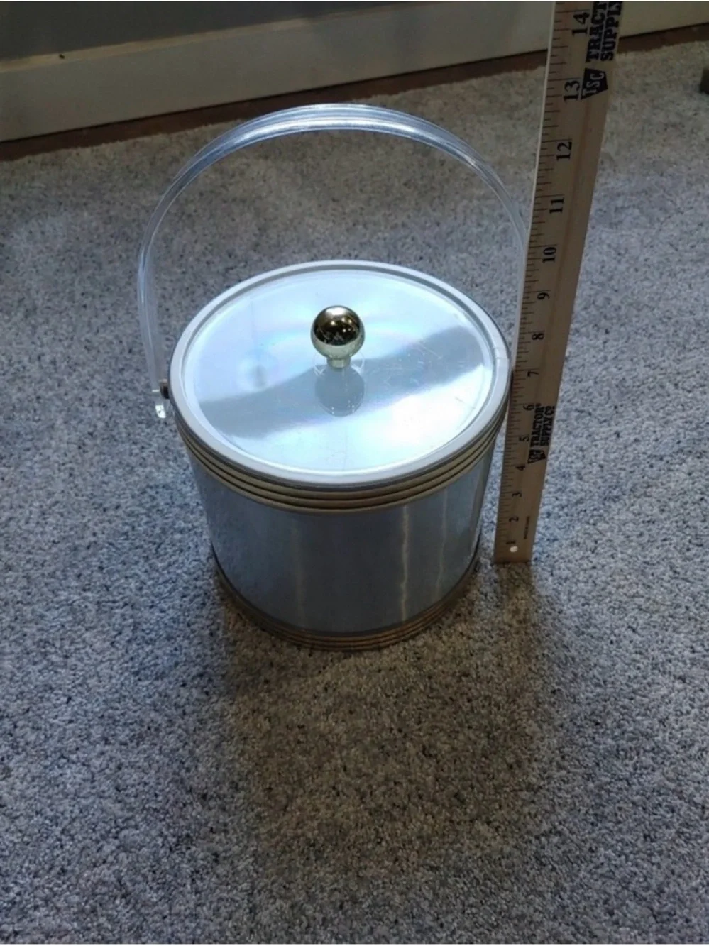 Vintage Ice Bucket Drulane A Towle Co. Goldtone Old Hollywood Made In USA